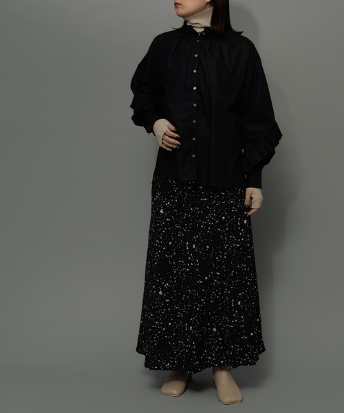 ottilie(オティーリエ)の「【 ottilie / オティーリエ 】 フリルブラウス(シャツ/ブラウス・レディース・オフホワイト/ブラック・FREE)」の7枚目の写真