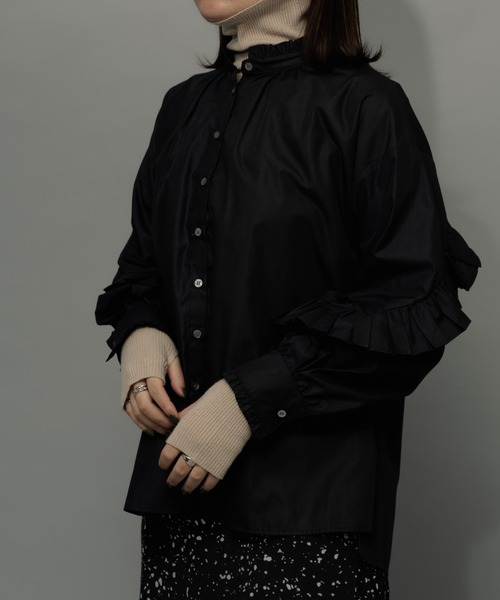 ottilie(オティーリエ)の「【 ottilie / オティーリエ 】 フリルブラウス(シャツ/ブラウス・レディース・オフホワイト/ブラック・FREE)」の8枚目の写真
