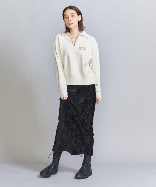 Champion（チャンピオン）の「【別注】＜Champion(チャンピオン)＞リバースウィーブハーフジップスウェット（スウェット・レディース・ブラック/オフホワイト/コバルトブルー・FREE）」の5枚目の写真