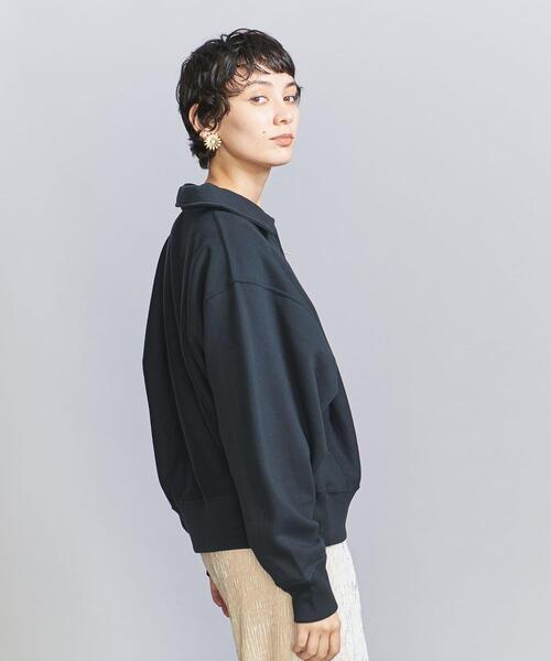 Champion（チャンピオン）の「【別注】＜Champion(チャンピオン)＞リバースウィーブハーフジップスウェット（スウェット・レディース・ブラック/オフホワイト/コバルトブルー・FREE）」の7枚目の写真