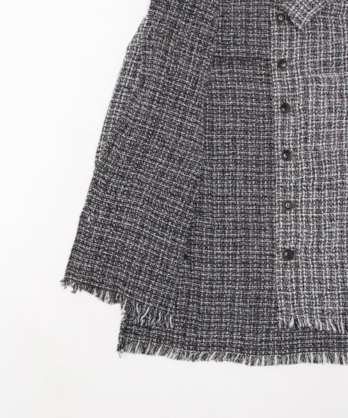 CECIL McBEE（セシルマクビー）の「ツイードジャケット（テーラードジャケット・レディース・ブラック/ホワイト・MEDIUM/LARGE）」の4枚目の写真