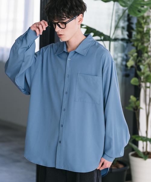 boohoo///カラーブロック長袖ニットシャツ AZUL BY MOUSSY | オーバーサイズジャガードニットポロ (ニット