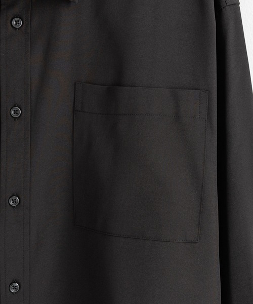 Rocky Monroe（ロッキーモンロー）の「新色追加 オーバーサイズ レギュラーカラーストレッチ長袖シャツ（シャツ/ブラウス・メンズ・ホワイト/ブラック/ネイビー/バーガンディー/ブルーグリーン/グレイッシュベージュ/チャコール/ブルー/グレー/ダークパープル/ブルーグレー/カーキ/グレー系・M/XL/L）」の15枚目の写真