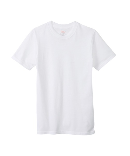 HANES(ヘインズ)の「【Hanes/ヘインズ】キッズ 【2枚組】リングスパンコットンクルーネックTシャツ(Tシャツ/カットソー・キッズ・ホワイト・130/140/150/160)」の1枚目の写真