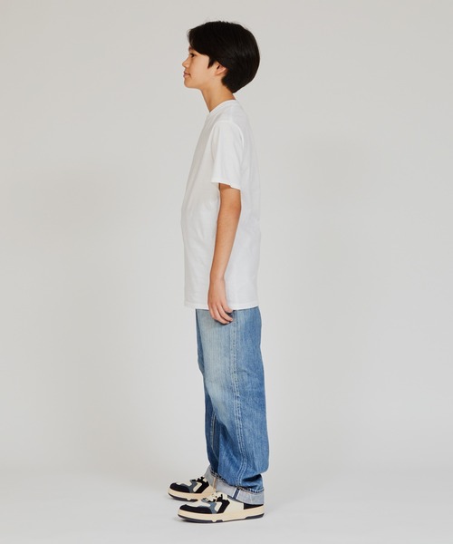 HANES(ヘインズ)の「【Hanes/ヘインズ】キッズ 【2枚組】リングスパンコットンクルーネックTシャツ(Tシャツ/カットソー・キッズ・ホワイト・130/140/150/160)」の12枚目の写真