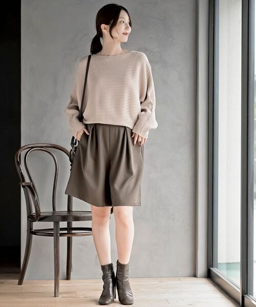 rps(アールピーエス)の「ドルマンリブニットプルオーバー(ニット/セーター・レディース・ダークグリーン/ブルー/アイボリー/ボルドー/イエロー系その他/グレイッシュベージュ/ブラック・M/フリー)」の9枚目の写真