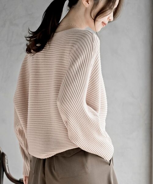 rps(アールピーエス)の「ドルマンリブニットプルオーバー(ニット/セーター・レディース・ダークグリーン/ブルー/アイボリー/ボルドー/イエロー系その他/グレイッシュベージュ/ブラック・M/フリー)」の10枚目の写真