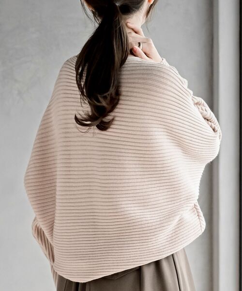 rps(アールピーエス)の「ドルマンリブニットプルオーバー(ニット/セーター・レディース・ダークグリーン/ブルー/アイボリー/ボルドー/イエロー系その他/グレイッシュベージュ/ブラック・M/フリー)」の11枚目の写真