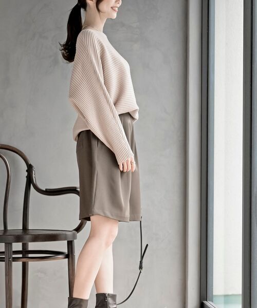 rps(アールピーエス)の「ドルマンリブニットプルオーバー(ニット/セーター・レディース・ダークグリーン/ブルー/アイボリー/ボルドー/イエロー系その他/グレイッシュベージュ/ブラック・M/フリー)」の13枚目の写真