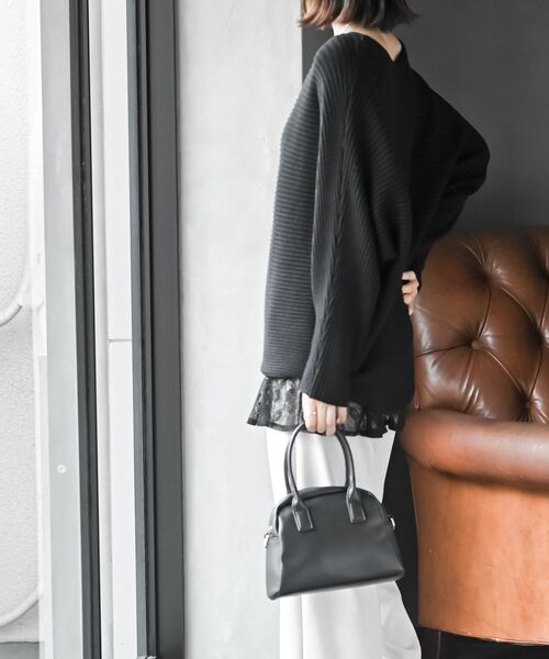 rps(アールピーエス)の「ドルマンリブニットプルオーバー(ニット/セーター・レディース・ダークグリーン/ブルー/アイボリー/ボルドー/イエロー系その他/グレイッシュベージュ/ブラック・M/フリー)」の17枚目の写真