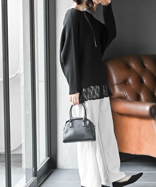 rps(アールピーエス)の「ドルマンリブニットプルオーバー(ニット/セーター・レディース・ダークグリーン/ブルー/アイボリー/ボルドー/イエロー系その他/グレイッシュベージュ/ブラック・M/フリー)」の19枚目の写真