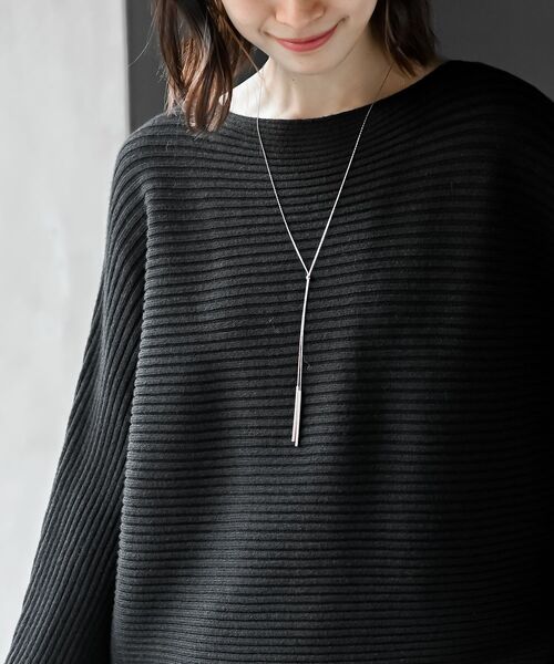 rps(アールピーエス)の「ドルマンリブニットプルオーバー(ニット/セーター・レディース・ダークグリーン/ブルー/アイボリー/ボルドー/イエロー系その他/グレイッシュベージュ/ブラック・M/フリー)」の20枚目の写真