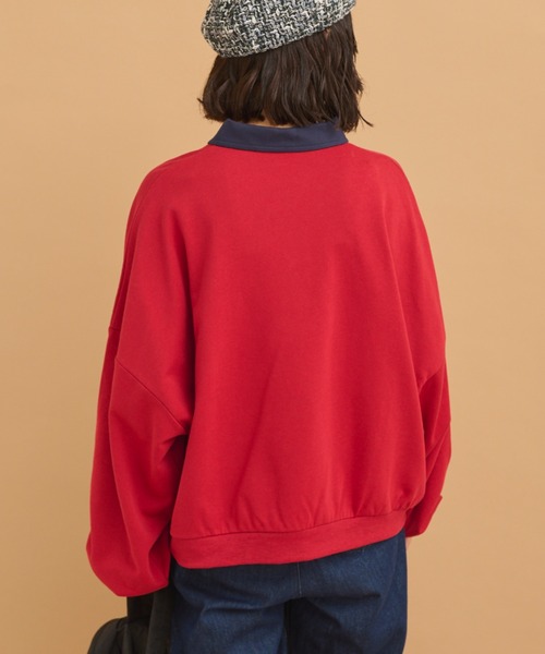 MERLOT(メルロー)の「ワイドポロスウェット(スウェット・レディース・ブラック/レッド/ブルー・FREE)」の16枚目の写真