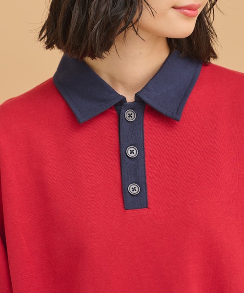 MERLOT(メルロー)の「ワイドポロスウェット(スウェット・レディース・ブラック/レッド/ブルー・FREE)」の13枚目の写真