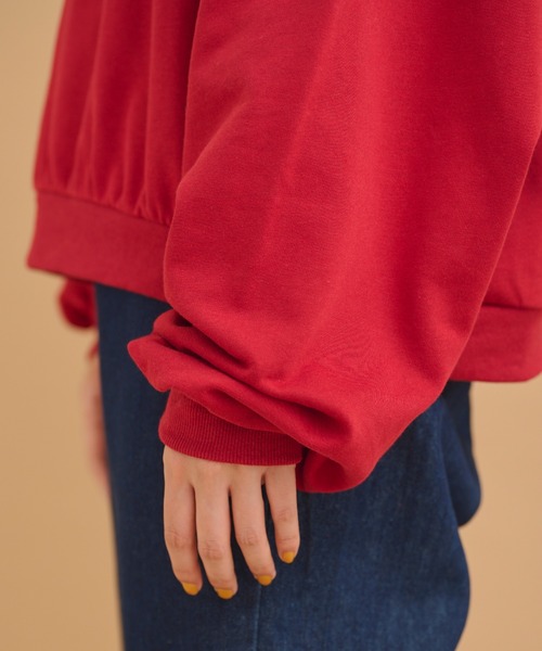 MERLOT(メルロー)の「ワイドポロスウェット(スウェット・レディース・ブラック/レッド/ブルー・FREE)」の14枚目の写真