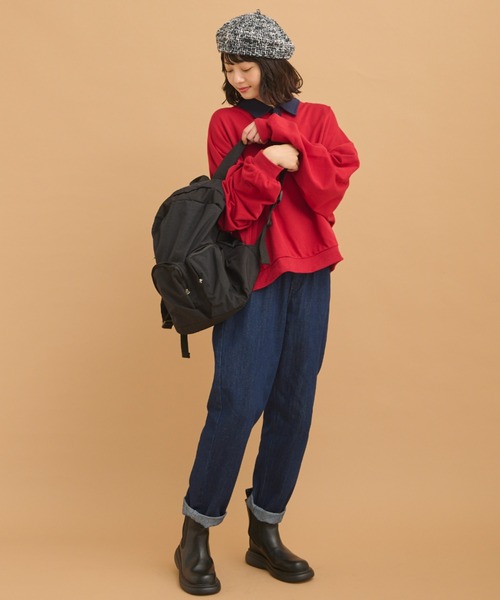 MERLOT(メルロー)の「ワイドポロスウェット(スウェット・レディース・ブラック/レッド/ブルー・FREE)」の17枚目の写真