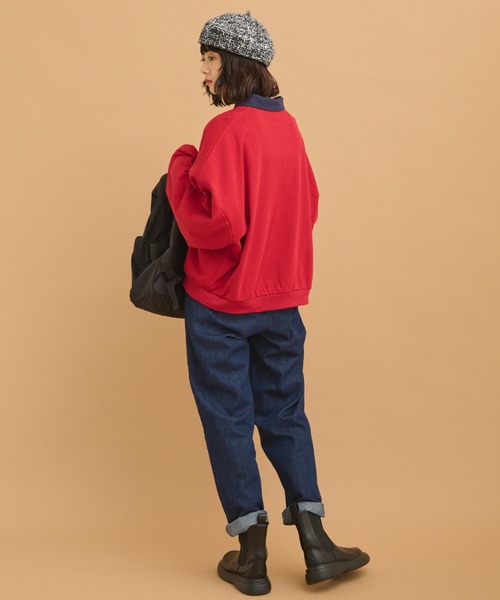 MERLOT(メルロー)の「ワイドポロスウェット(スウェット・レディース・ブラック/レッド/ブルー・FREE)」の19枚目の写真