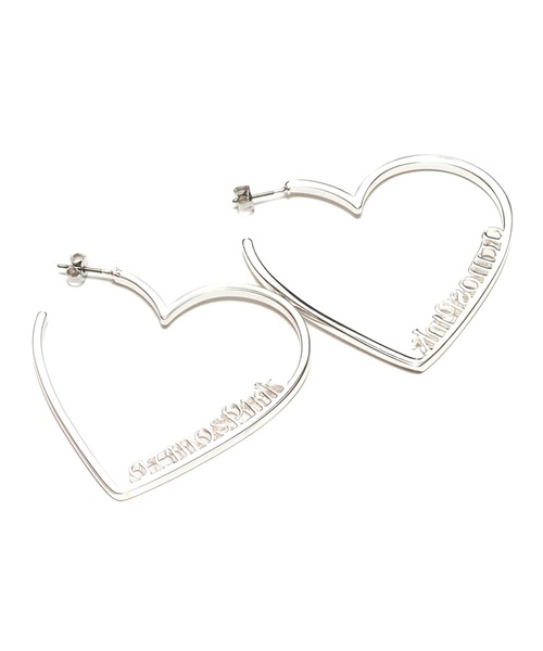 atmos pink（アトモスピンク）の「atmos pink ハート型 ロゴピアス / アトモスピンク ハートガタ ロゴピアス（ピアス（両耳用）・レディース・シルバー/ゴールド・FREE）」の2枚目の写真