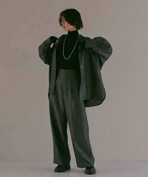 ハイライズシャンタンパンツ M ETRE TOKYO 新品 ハイライズシャンタンパンツ M エトレ