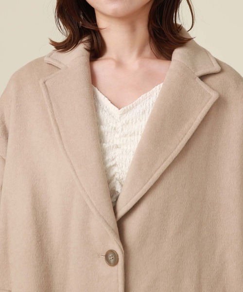 archives（アルシーヴ）の「’ウールミドルチェスターコート’（チェスターコート・レディース・グレー/グレイッシュベージュ/ベージュ/ブラック・MEDIUM）」の22枚目の写真