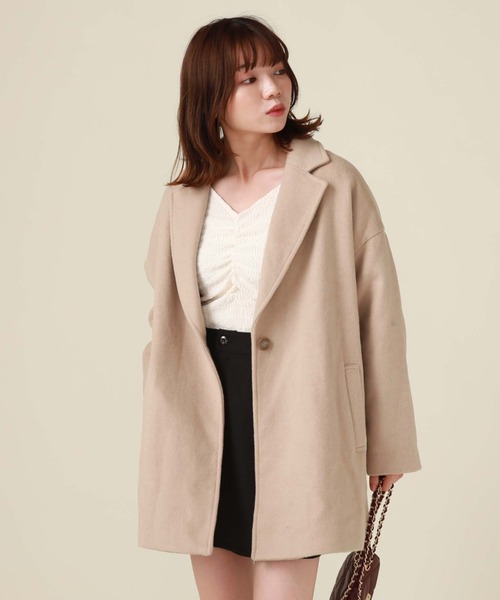 archives（アルシーヴ）の「’ウールミドルチェスターコート’（チェスターコート・レディース・グレー/グレイッシュベージュ/ベージュ/ブラック・MEDIUM）」の17枚目の写真