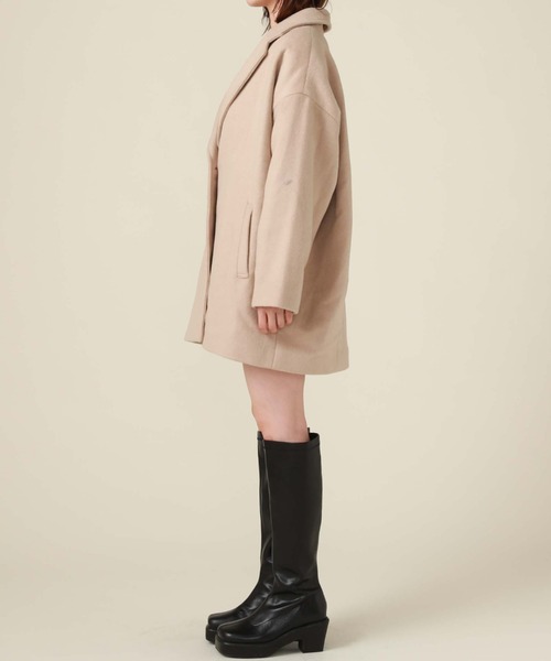 archives（アルシーヴ）の「’ウールミドルチェスターコート’（チェスターコート・レディース・グレー/グレイッシュベージュ/ベージュ/ブラック・MEDIUM）」の20枚目の写真