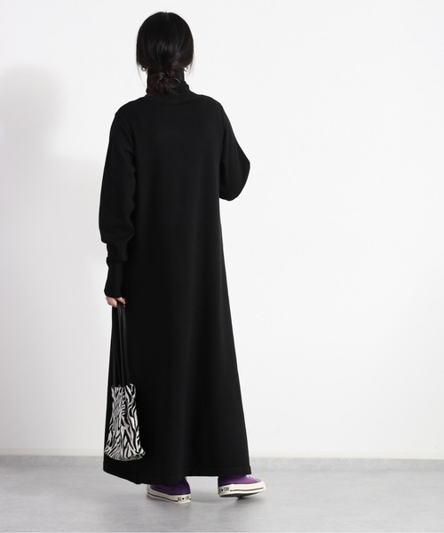 cepo(セポ)の「モチモチ ハイネックニットワンピース(ワンピース・レディース・ブラック/オレンジ/ベージュ・M)」の7枚目の写真