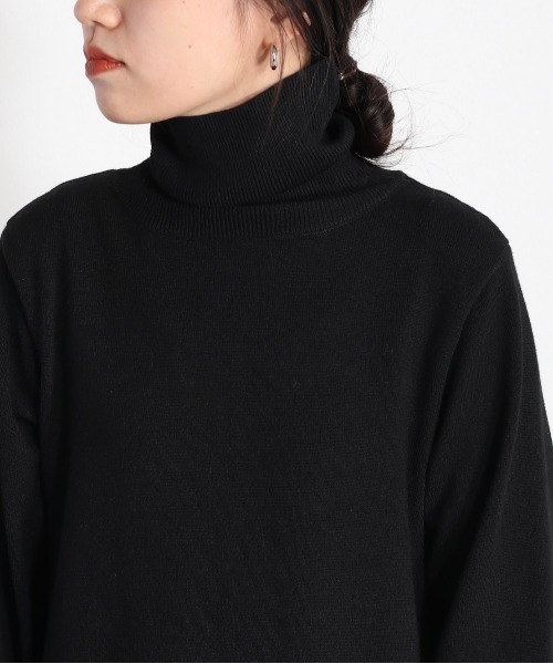 cepo(セポ)の「モチモチ ハイネックニットワンピース(ワンピース・レディース・ブラック/オレンジ/ベージュ・M)」の8枚目の写真