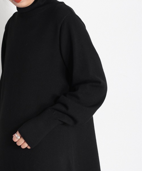 cepo(セポ)の「モチモチ ハイネックニットワンピース(ワンピース・レディース・ブラック/オレンジ/ベージュ・M)」の9枚目の写真