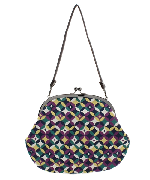 カヤ(カヤ)の「【カヤ】ジャガード7寸丸型がま口バッグ(ハンドバッグ・レディース・カラフル/梅/ホワイト系その他/ブラック系その他/マルチ・FREE)」の5枚目の写真