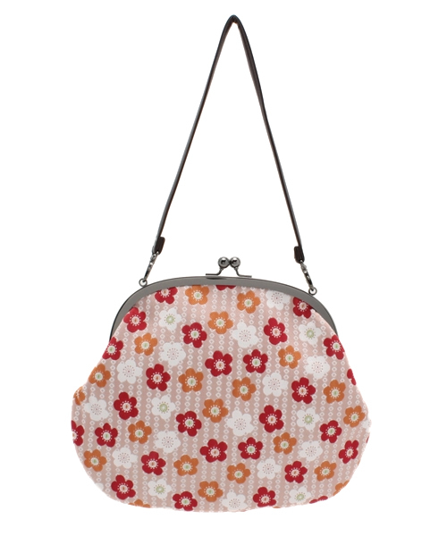 カヤ(カヤ)の「【カヤ】ジャガード7寸丸型がま口バッグ(ハンドバッグ・レディース・カラフル/梅/ホワイト系その他/ブラック系その他/マルチ・FREE)」の3枚目の写真