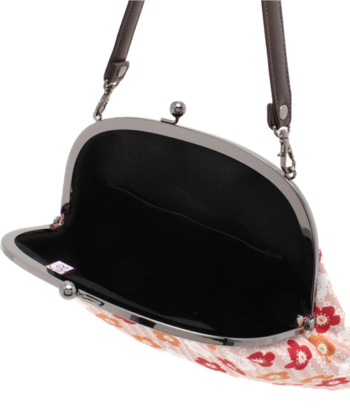 カヤ(カヤ)の「【カヤ】ジャガード7寸丸型がま口バッグ(ハンドバッグ・レディース・カラフル/梅/ホワイト系その他/ブラック系その他/マルチ・FREE)」の9枚目の写真