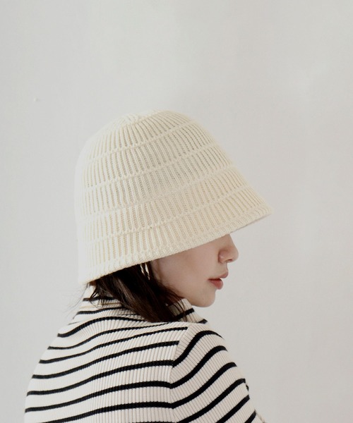 Sense of Grace（センスオブグレース）の「MOLN HAT リブ編みニットハット（ハット・レディース・ブラック/オリーブ/アイボリー/ベージュ/ブラウン・FREE）」の3枚目の写真