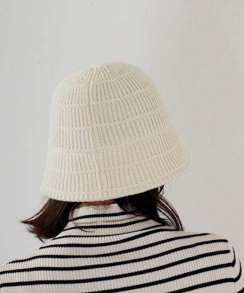Sense of Grace（センスオブグレース）の「MOLN HAT リブ編みニットハット（ハット・レディース・ブラック/オリーブ/アイボリー/ベージュ/ブラウン・FREE）」の9枚目の写真