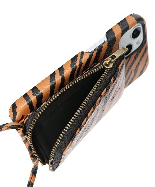 ALEXIA STAM（アリシアスタン）の「Fake Leather iPhone Case With Strap /フェイクレザーストラップショルダー（スマホグッズ・レディース・ゼブラ・A/B/C/D/E）」の10枚目の写真