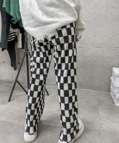 edit（プラスエディット）の「ブロックチェックパンツ（その他パンツ