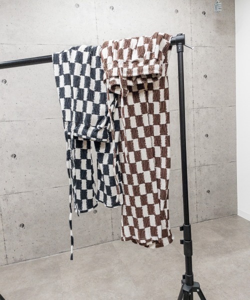 edit（プラスエディット）の「ブロックチェックパンツ（その他パンツ