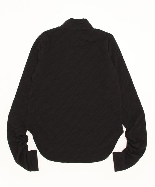 MARECHAL TERRE(マルシャルテル)の「MARECHAL TERRE(マルシャルテル) キルティングトップス/ZMT226CT607(Tシャツ/カットソー・レディース・ブラック/グリーン・2)」の3枚目の写真