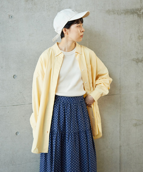 PAR ICI（パーリッシィ）の「リップストップ/チェック オーバーサイズボタンダウンシャツ（シャツ/ブラウス・レディース・パープル/イエロー/アイボリー・FREE）」の12枚目の写真