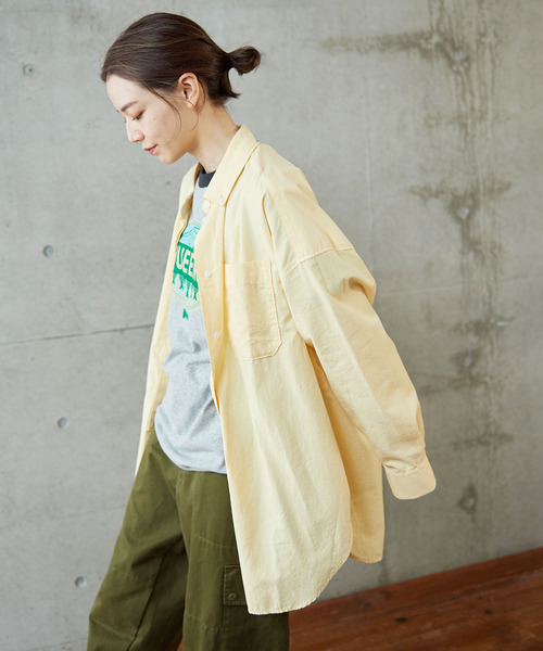 PAR ICI（パーリッシィ）の「リップストップ/チェック オーバーサイズボタンダウンシャツ（シャツ/ブラウス・レディース・パープル/イエロー/アイボリー・FREE）」の20枚目の写真