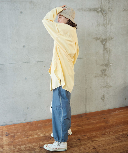 PAR ICI（パーリッシィ）の「リップストップ/チェック オーバーサイズボタンダウンシャツ（シャツ/ブラウス・レディース・パープル/イエロー/アイボリー・FREE）」の10枚目の写真