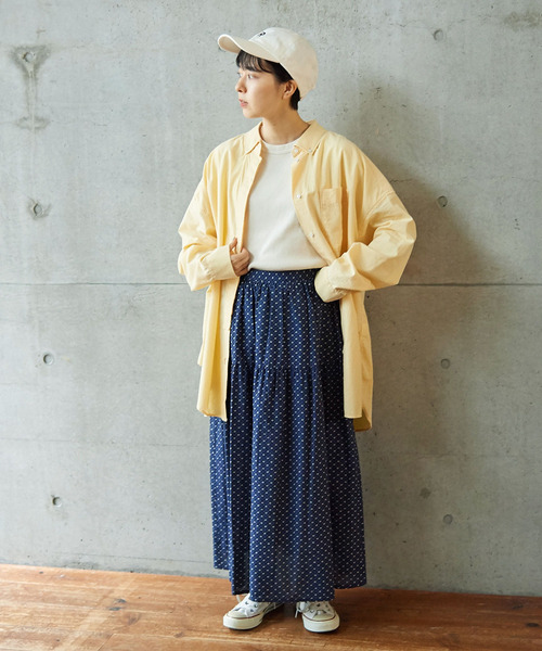 PAR ICI（パーリッシィ）の「リップストップ/チェック オーバーサイズボタンダウンシャツ（シャツ/ブラウス・レディース・パープル/イエロー/アイボリー・FREE）」の16枚目の写真