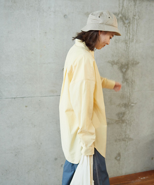 PAR ICI（パーリッシィ）の「リップストップ/チェック オーバーサイズボタンダウンシャツ（シャツ/ブラウス・レディース・パープル/イエロー/アイボリー・FREE）」の6枚目の写真