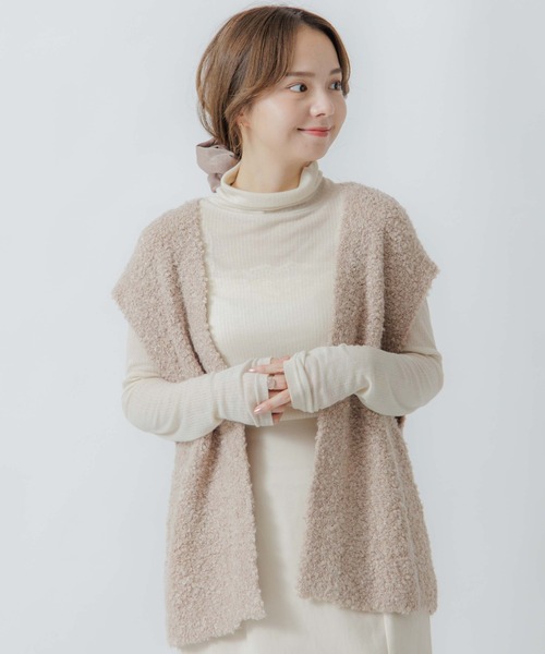 flower(フラワー)の「スウィーティーシープベスト(ベスト・レディース・アイボリー/ベージュ・FREE)」の9枚目の写真