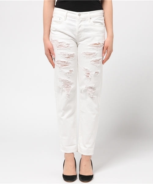 JOURNAL STANDARD（ジャーナルスタンダード）の「【MOTHER/マザー】THE LOOSEY:ダメージデニム(ホワイト)# （デニムパンツ・レディース・ホワイト・24/25/26）」の2枚目の写真