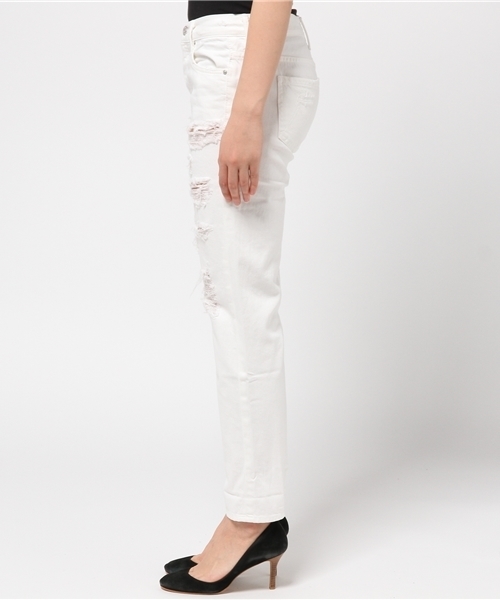 JOURNAL STANDARD（ジャーナルスタンダード）の「【MOTHER/マザー】THE LOOSEY:ダメージデニム(ホワイト)# （デニムパンツ・レディース・ホワイト・24/25/26）」の3枚目の写真