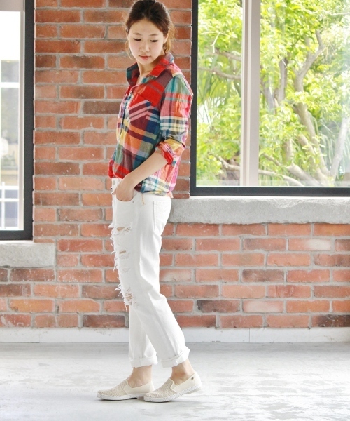 JOURNAL STANDARD（ジャーナルスタンダード）の「【MOTHER/マザー】THE LOOSEY:ダメージデニム(ホワイト)# （デニムパンツ・レディース・ホワイト・24/25/26）」の20枚目の写真