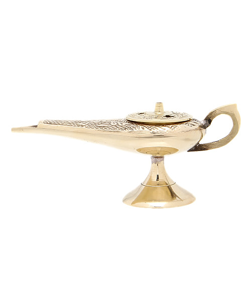 チャイハネ（チャイハネ）の「【チャイハネ】真鍮ランプ香立て Sサイズ（ルームフレグランス/お香・レディース・ゴールド/ブラック・FREE）」の2枚目の写真