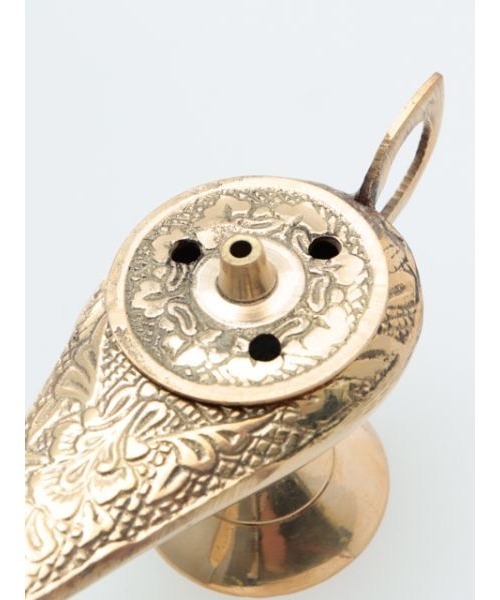 チャイハネ（チャイハネ）の「【チャイハネ】真鍮ランプ香立て Sサイズ（ルームフレグランス/お香・レディース・ゴールド/ブラック・FREE）」の6枚目の写真