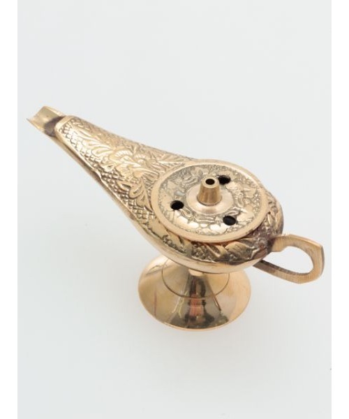 チャイハネ（チャイハネ）の「【チャイハネ】真鍮ランプ香立て Sサイズ（ルームフレグランス/お香・レディース・ゴールド/ブラック・FREE）」の9枚目の写真